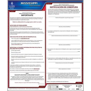 Mississippi & Federal Labor Law Posters - State Only Poster, Spanish Main Image