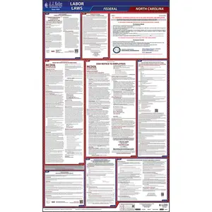 North Carolina & Federal Labor Law Posters - All-In-One State & Federal Poster, English Main Image