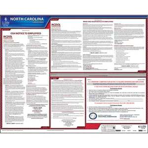North Carolina & Federal Labor Law Posters - State Only Poster, English Main Image