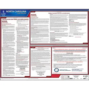 North Carolina & Federal Labor Law Posters - State Only Poster, Spanish Main Image