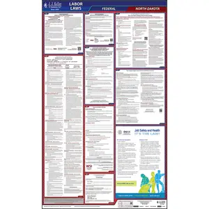 North Dakota & Federal Labor Law Posters - All-In-One State & Federal Poster, English Main Image