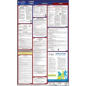 2025 Ohio & Federal Labor Law Posters - All-In-One State & Federal Poster, English Main Image