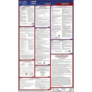 Tennessee & Federal Labor Law Posters - All-In-One State & Federal Poster, English Main Image