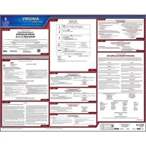 Virginia & Federal Labor Law Posters - State Only Poster, English Main Image