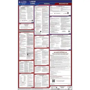 Washington & Federal Labor Law Posters - All-In-One State & Federal Poster, English Main Image