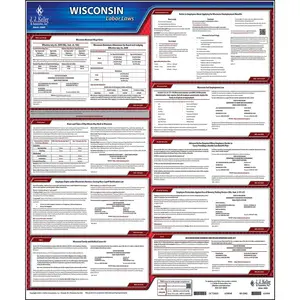 Wisconsin & Federal Labor Law Posters - State Only Poster, English Main Image