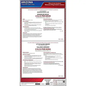 Arizona / Flagstaff Minimum Wage Poster - Polypropylene Main Image