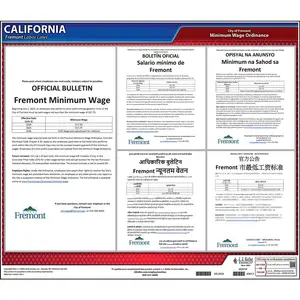 California / Fremont Minimum Wage Poster - Polypropylene Main Image
