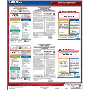 California / Los Angeles County Minimum Wage Poster - Polypropylene Main Image