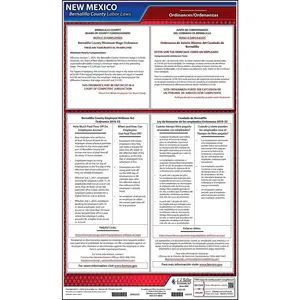 New Mexico / Bernalillo County Minimum Wage Poster - Polypropylene Main Image