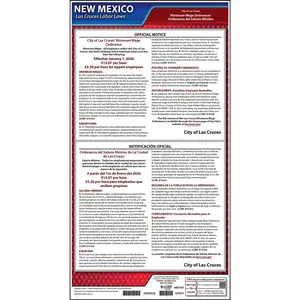 New Mexico / Las Cruces Minimum Wage Poster - Polypropylene Main Image