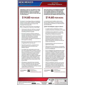 New Mexico / Santa Fe Living Wage Poster - Polypropylene Main Image