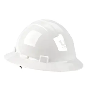 J. J. Keller® SAFEGEAR® Full Brim Ratchet Hard Hat with Accessory Slots - White Main Image