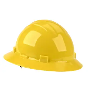 J. J. Keller® SAFEGEAR® Full Brim Ratchet Hard Hat with Accessory Slots - Yellow Main Image