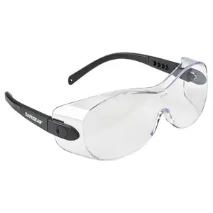 J. J. Keller® SAFEGEAR®  Over the Glasses Safety Glasses Grey Frame, Clear Lens Main Image