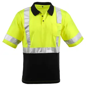 J. J. Keller® SAFEGEAR® Hi-Vis Polo Shirt With Pocket, Type R Class 2 - 3X-Large, Lime Green Main Image