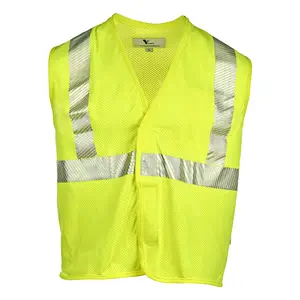 J. J. Keller® SAFEGEAR® Flame Resistant Hi Vis Safety Vest with Hook & Loop Closure, Type R Class 2, CAT 1 - Small Main Image