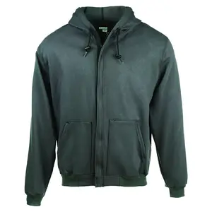 J. J. Keller® SAFEGEAR® Flame Resistant Gray Full-Zip Hooded Sweatshirt, CAT 2 - Small Main Image