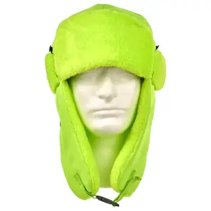 J. J. Keller® SAFEGEAR® Unisex Trapper Hat With Ear Flaps - Lime Green Main Image