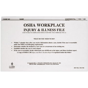 Workplace Injury & Illness File Folder