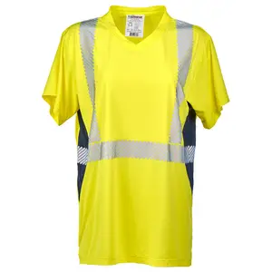 J. J. Keller® SAFEGEAR® Women’s Fit T-shirt Hi-Vis Cooling V-Neck, Type R Class 2 - Medium Main Image