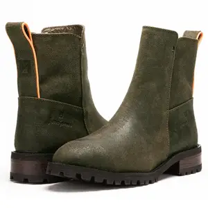 Juno Jones Meti II Women's Steel Toe Boot - Olive Green, Size 6 Main Image