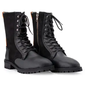 Juno Jones Women’s Serpentine Steel Toe Boot - Black, Size 5 Main Image