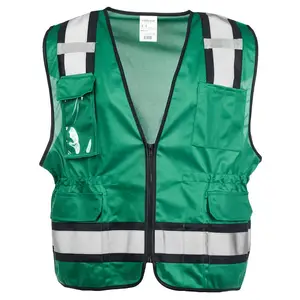 J. J. Keller® SAFEGEAR® Colored Safety Vest - Zipper Closure - 4XL/5XL, Green Main Image