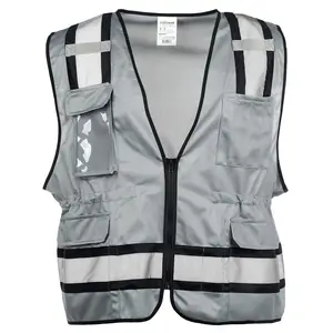 J. J. Keller® SAFEGEAR® Colored Safety Vest - Zipper Closure - 2XL/3XL, Gray Main Image