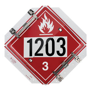 Super Flip Placard - Dual Clip, 5 Legend, Worded/Numbered, 16"x15.5", White Back Plate