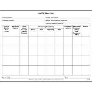 Food Safety HACCP Plan