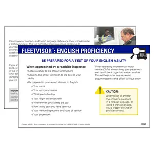 English Proficiency Visor Card - 8" x 5" Main Image