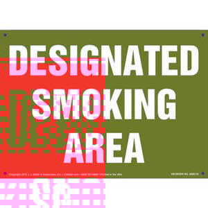 Designated Smoking Area Sign