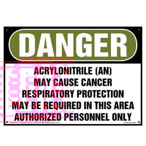 Danger: Acrylonitrile (AN), Authorized Personnel Only Sign - OSHA