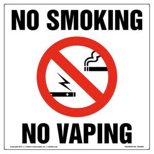 Connecticut: No Smoking/Vaping Sign and Label