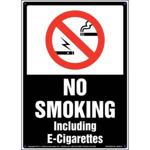 E-Cigarette Smoking Control Signs