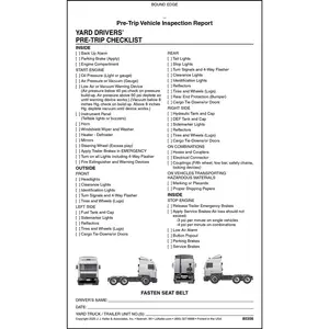 Yard Dog Detailed Driver Vehicle Inspection Report (DVIR) – Stock, Book Format, 2-Ply, Carbonless, 5-1/2” W x 8-1/2” L Main Image