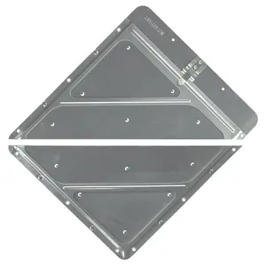 Riveted Split Aluminum Placard Holder w/Back Plate - Unpainted, 11.88" W x 13.81" H x .25" D Main Image