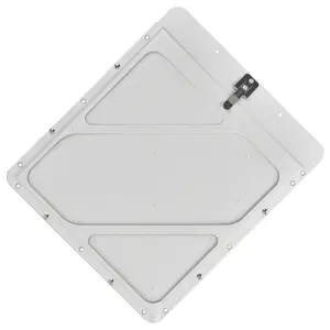 Riveted Aluminum Placard Holder w/Back Plate - Painted White, 11.88” W x 13.81” L x .25” H Main Image