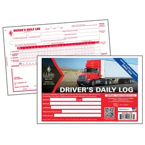 Driver's Daily Log Book w/Detailed DVIR & Simplified Recap - Stock, Book Format, 2-Ply, Carbon, 8-1/2" W x 5-1/2" L Main Image