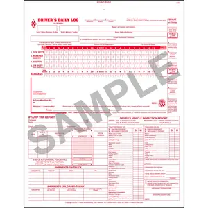 5-In-1 Driver's Daily Log Book w/Detailed DVIR - Stock, Book Format, 2-Ply, Carbonless, 8-1/2" W x 11" L Main Image