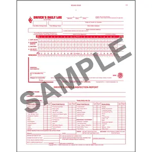 2-In-1 Driver's Daily Log Book w/Detailed DVIR, No Recap - Stock, Book Format, 3-Ply, Carbon, 8-1/2" W x 11" L Main Image