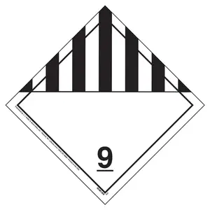 Class 9 Miscellaneous Placard - Worded - 4 mil Vinyl, Removable Adhesive Main Image