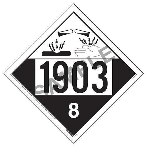 1903 Placard - Class 8 Corrosive (02199)