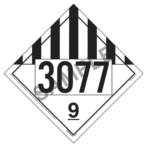 3077 Placard - Class 9 Miscellaneous (02537)