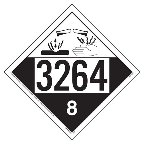 3264 Placard - Class 8 Corrosive (02228)