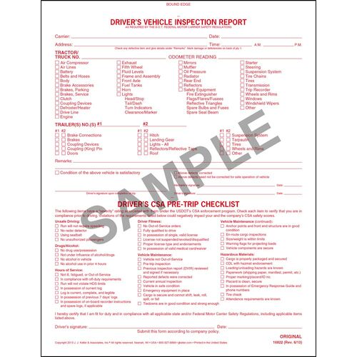 Driver Vehicle Inspection Report Book: Vehicle's Daily Inspection Checklist Log  Book for Drivers and Truckers, 200 Single Sided sheets, Easy Tear-Out:  Publisher, ToDrivers: : Books