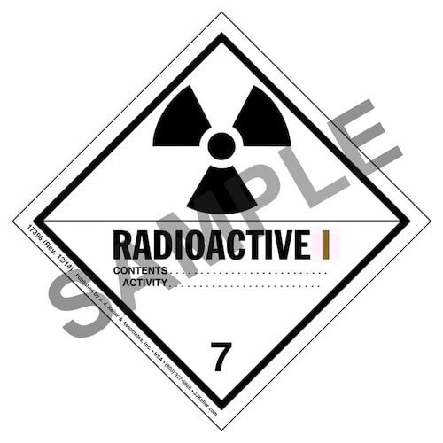 Hazardous Materials Labels Class 7 Radioactive I Poly