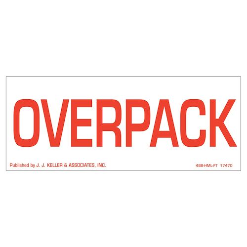 Overpack Package Marking - Paper, Red Ink (05462)