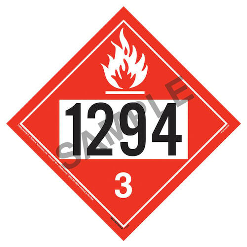 1294 Placard - Class 3 Flammable Liquid (05477)